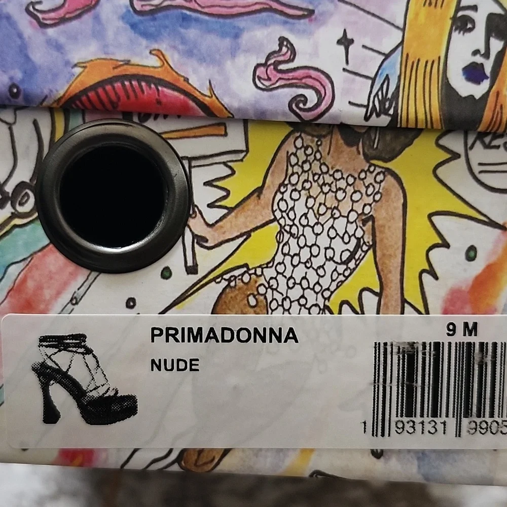 Jeffrey Campbell Primadonna Platform Wrap Sandal Nude NWB Sz9